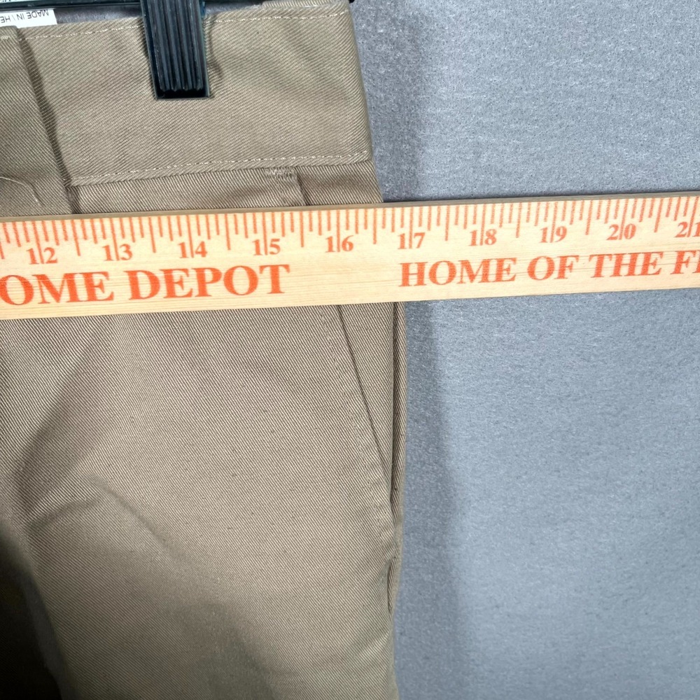 Dickies Dress Pants Mens 32x32 Beige Slash Pockets Slim Tapered Career Formal - Picture 4 of 7